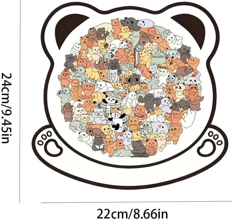 لغز خشبي على شكل دب هدية حيوانية فريدة لعشاق الكلاب ديكور للمنزل - Image 2